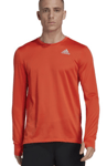 Adidas Mens Running Top Long Sleeve T-Shirt Orange Reflective Own The Run Small