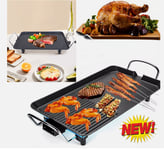 Electric Teppanyaki Table Top Griddle BBQ Hot Plate Barbecue Grill Pan