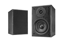 Dual Ensemble de haut-parleurs actifs LS 100 (entrée phono, amplificateur intégré pour platine vinyle, paire) Noir