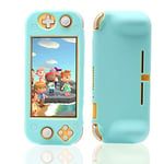 Silicone Case for Nintendo Switch lite, Protective Cover Case for Nintendo Switch lite with Screen Protector and 6 Thumb Grips - Animal Crossing Blue