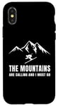 Coque pour iPhone X/XS The Mountains Are Calling And I Must Go Skier Ski Men