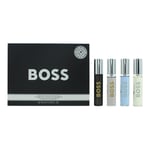 Hugo Boss Mens Bottled 4 x 10ml Travel Mini Gift Set - One Size