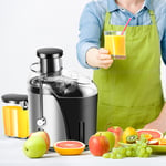 Juicer Machines Electric, 500ml Centrifugal Juicer Vegetable and Fruit Extractor Blender Whole Fruit and Vegetable Juicer with 304 Stainless Steel Microporous Net Anti-skid Silicone Footpad, 21000 Rpm