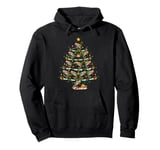 Xmas Lights Santa Rainbow Trout Fish Christmas Tree Pullover Hoodie