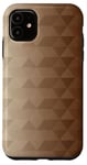 Coque pour iPhone 11 Polygone géométrique beige marron dégradé de couleur