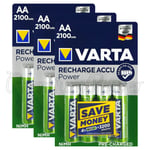 12 x Varta AA 2100mAh batteries Rechargeable Ni-MH 1.2V HR6 LR6 Stilo Accu Power