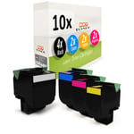 10x Cartridge XXL for Lexmark CX-410-dte CX-510-dthe CX-410-de