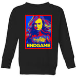 Avengers Endgame Captain Marvel Poster Kids' Sweatshirt - Black - 11-12 ans - Noir