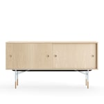 House of Finn Juhl - Sideboard Without Tray Unit, Oak Veneer, Light Blue Steel - Sideboards - Finn Juhl - Tre farget - Metall/Tre