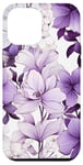 iPhone 13 Pro Max White Violet Purple Lavender Lilac Floral Botanical Flowers Case