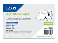 Epson - Högblank - Rulle (10,2 Cm X 33 M) 1 Rulle (Rullar) Etiketter - För Colorworks Cw-C4000e (Bk), Cw-C4000e (Mk)  Tm C3500