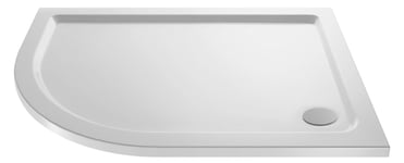 1000mm x 900mm Premium Shower Tray - Left Hand Offset Quadrant - White