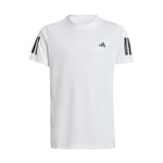 adidas Boy's Boys Club Tennis 3-Stripes T-Shirt, White, 7-8 Years