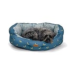 FatFace Flying Birds Lit Super Doux pour Chien/Chiot Bleu Sarcelle 45,7 cm