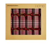 RAC Argos Home Pack of 6 Premium Tartan Christmas Crackers