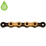 KMC X11SL Gold Ti-N Pre-waxed Chain - 11 Speed / Black 126 Links Gold/Black