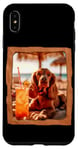 Coque pour iPhone XS Max Vibes de plage pour chien avec cocktail et détente