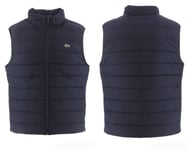 Lacoste Men's Navy Padded Hooded Gilet Size FR 50/US M/38" Chest BH7782 00 F2W