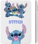 Stitch Pu Ipad Case 2020 Antichoc Veille/Réveil Automatique Ipad 10.2 Pouces Réglage De L'angle Mignon Transparent Personnage Housse De Protection