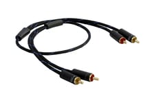 Black Connect Cinch Stereo Slim 2,5m Hifi Cable Rca Amplificateur CD Tuner