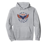 USA Eagle Land of the Free Because of the Brave 4th of July Pullover Hoodie