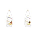 Dove Soin et Huile Surgras Gel Douche, Soin Adapté aux Peaux Sèches, Approuvé Dermatologiquement, 750ml (Lot de 2)