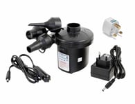 New Electric Air Pump Inflator Camping Bed Pool Outdoor 230V 12V Home Car 1128