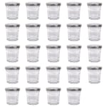 Argon Tableware Glass Jam Jars with Lids - 42ml - Pack of 24