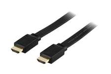 DELTACO HDMI-1020F - HDMI-kabel med Ethernet - 2 m