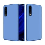 Silicone Case for Huawei P30, Silicone Soft Phone Cover with Soft Microfiber Cloth Lining, Ultra-thin ShockProof Phone Case for Huawei P30 (Blue)