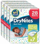 Huggies Drynites Bundle Bed Mats, Mattress Protector (4 Packs Of 7, 28 Mats