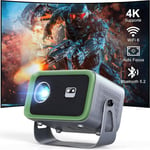 [Auto Focus/Keystone] Videoprojecteur 4K Supporté WiFi6 Bluetooth,360°Rotating & Zoom 50%,18000L Smart Projecteur Video Full HD 1080P,Mini Retroprojecteur Portable 300"" pour Fire TV Stick/HDMI/USB