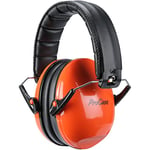 Procase Casque Anti Bruit Enfant, Casque Pliable Réglable Confortable, avec Une Atténuation de SNR 34dB, Serre-tête Souple pour Milieu Bruyant ou Stressant-Orange