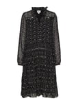 Saint Tropez U6036, Woven Shirt Dress On Knee Knälång Klänning Svart [Color: BLACK ][Sex: Women ][Sizes: XS,S,M,L ]