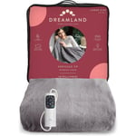 Dreamland 16707 Snuggle Up Large Heated Throw Blanket with 6 Heat Settings Grey