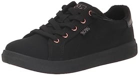 Skechers Women's Bobs D'vine Sneaker, Black, 3.5 UK