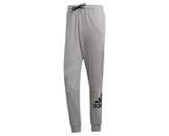 Adidas Men Must Haves Badge of Sport French Terry Pants - Medium Grey Heather/Black, X-Large