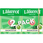 3 x Läkerol Eukalyptus, 2-pack | 2 x 25 g