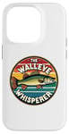 iPhone 14 Pro Vintage Walleye Drawing: The Walleye Whisperer Fisherman Case