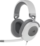 Hs65 Surround Casque De Jeu Filaire Multiplateforme - Son Surround Dolby 7.1 - Sonarworks Soundid - Compatible Icue - Pc, Mac, Ps5, Ps4, Xbox, Nintendo Switch, Mobile - Blanc