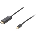 Cable DisplayPort 1.2 male hdmi male 1.8m noir