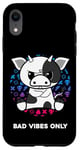 Coque pour iPhone XR Bad Vibes Only Grumpy Looking Figurine de vache