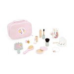 Janod Malette Beauté-Thème Licorne-10 Accessoires Fournies Maquillage en Bois FSC-Kits Jouets Cosmétiques-Dès 3 Ans-J06465, J06465, Rose