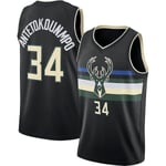 Milwaukee Bucks Giannis Antetokounmpo 34 Baskettröja vuxen S(160-165CM) szq