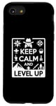 Coque pour iPhone SE (2020) / 7 / 8 Keep Calm and Level Up Gamer pour les joueurs amusants