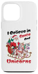 iPhone 13 Pro Max I Believe in Santa and Unicorns Christmas Tee Case