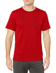 PUMA Men's Performance Cat Tee (Available in Big and Tall Sizes) T-Shirt, High Risk Red, XL