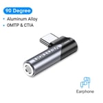 Vention Type C vers 3,5 Jack Écouteur USB-C Type C vers 3,5 mm Casque Adaptateur AUX Câble audio pour Huawei P40 P30 Pro Xiaomi 10 Nouveau, Gris BGWH0- 10 cm