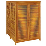 Coffre boîte meuble de jardin rangement 70 x 87 x 104 cm bois massif d acacia