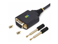 Startech.Com 1Ft/30Cm Usb To Null Modem Serial Adapter Cable, Ftdi, Rs232 - Usb / Seriell-Kabel - Usb (Hann) Til Db-9 (Hunn) Skrubar - 30 Cm - Robust, Formstøpt - Svart